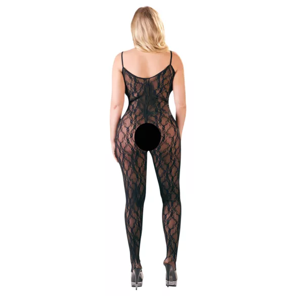 NO:XQSE - catsuit med blonde - sort - L/XL