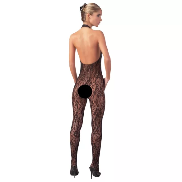 NO:XQSE - blonde catsuit - perledetaljer - sort