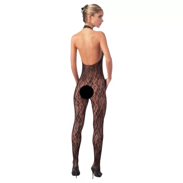 NO:XQSE - blonde catsuit - perledetaljer - sort - L/XL