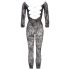 NO:XQSE - Blomstret catsuit - sort (S-L)