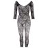 NO:XQSE - Blomstret catsuit - sort (S-L)