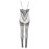 NO:XQSE - blonde, net catsuit - sort (S-L)