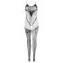 NO:XQSE - blonde, net catsuit - sort (S-L)