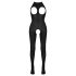 NO:XQSE - Åben, halterneck catsuit - sort (S-L)