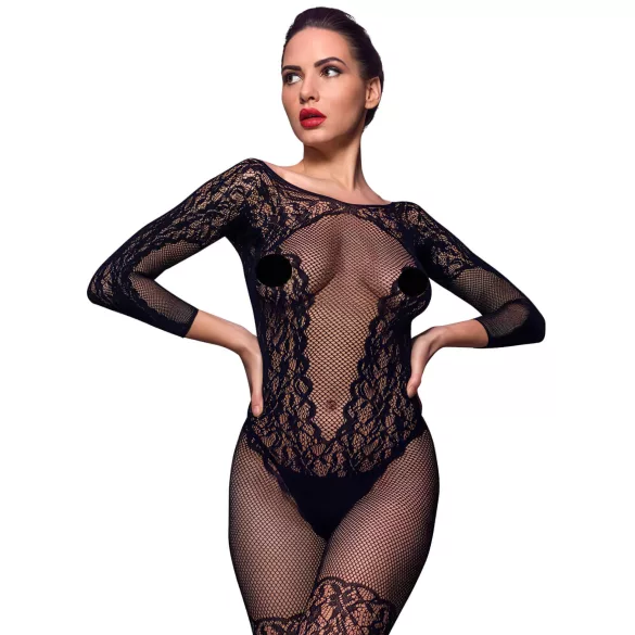 Fifty Shades sexet blonder catsuit (sort)