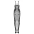 Obsessive G335 - gennemsigtig åbencrotch bodystocking - sort - S-L