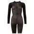 Cottelli - gennemsigtig catsuit med åben skridt (sort) - S/M