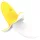 Lonely - vibrator med batteri - vandtæt bananform - silikone gul/hvid