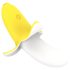 Lonely genopladelig vandtæt bananvibrator (gul-hvid)