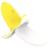 Lonely - vibrator med batteri - vandtæt bananform - silikone gul/hvid