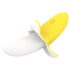 Lonely genopladelig vandtæt bananvibrator (gul-hvid)
