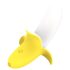 Lonely genopladelig vandtæt bananvibrator (gul-hvid)