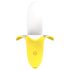 Lonely genopladelig vandtæt bananvibrator (gul-hvid)