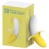 Lonely genopladelig vandtæt bananvibrator (gul-hvid)