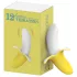 Lonely - vibrator med batteri - vandtæt bananform - silikone gul/hvid