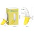 Lonely genopladelig vandtæt bananvibrator (gul-hvid)
