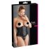 Cottelli Plus Size - Satin Talje Korset (Sort)