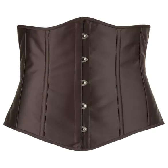 Cottelli Plus Size - corset til kvinder - satin - sort - 3XL