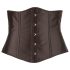 Cottelli Plus Size - Satin Talje Korset (Sort) - 3XL