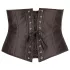 Cottelli Plus Size - corset til kvinder - satin - sort - 3XL