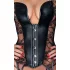 Noir - corset med hofteholder - blonde - sort
