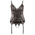 Cottelli - Sort blonde-bh med bånd (sort) - XXXL