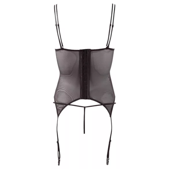 Cottelli - Justerbar strømpeholder top (sort)