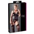 Cottelli - Blomstertop til kvinder, i plus size (sort)