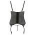 Cottelli - Blomstertop til kvinder, i plus size (sort)