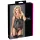 Cottelli - gennemsigtig top - skinnende striber - sort