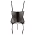 Cottelli - gennemsigtig top - skinnende striber - sort