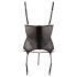 Cottelli - Glitrende stribet, gennemsigtig top (sort) - L