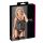 Cottelli - Glitrende stribet, gennemsigtig top (sort) - XL