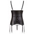Cottelli Bondage - shiny bh med håndjern (sort) - XL