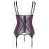 Cottelli Curves - blonder, snørelukket lingerisæt (lilla)