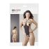 NO:XQSE - Åben, strass-besat bodystocking - sort (S-L)