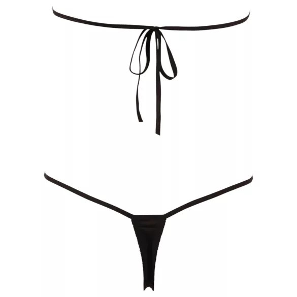NO:XQSE - åben, sort sexbody med rhinsten (S-L)
