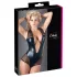 Cottelli - netbody - gennemsigtig skinnende - sort