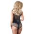 Cottelli - skinnende netbodysuit (sort)