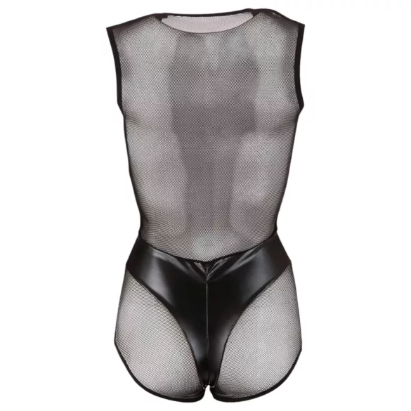 Cottelli - netbody - gennemsigtig skinnende - sort
