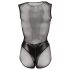 Cottelli - skinnende netbodysuit (sort)
