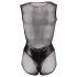 Cottelli - netbody - gennemsigtig skinnende - sort