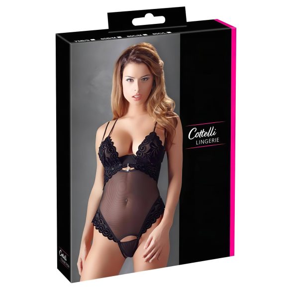 Cottelli - Blød og justerbar body (sort) - 85C/L