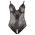 Cottelli - plus size bodystocking - blonde - sort - XXL