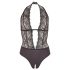 Cottelli - Blonder, halsrem bodystocking (sort)