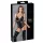 Cottelli Bondage - bodysuit med håndjern - blank - sort