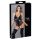 Cottelli Bondage - skinnende body med håndjern (sort) - XL