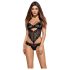 Obsessive Alluria - blomstrende blondebody (sort)