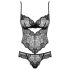 Obsessive Alluria - blomstrende blondebody (sort)