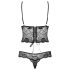 Obsessive Alluria - blomstrende blondebody (sort)
